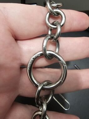 ✨ Maison Miru Bubble Lock Necklace – Silver – 19” – New w/ Box ✨